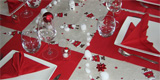 decorate the table for Christmal