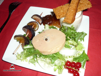 Assiette gourmande de foie gras