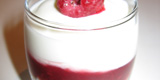 Verrine à la framboise et au fromage blanc